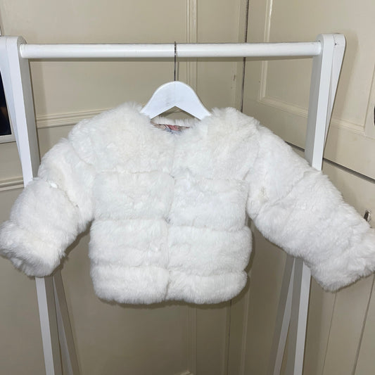 Children’s White Fur Coat
