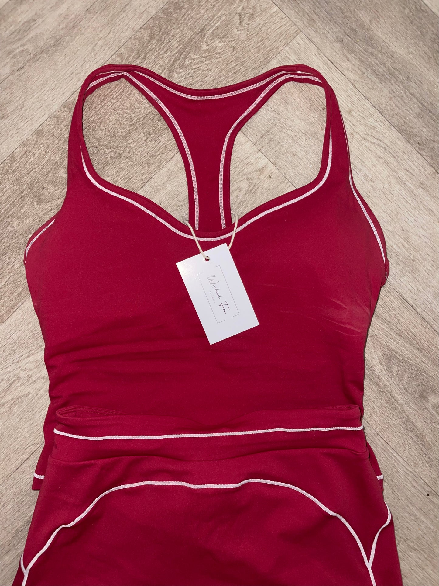 2PCS Burgandy Set 🧘‍♀️