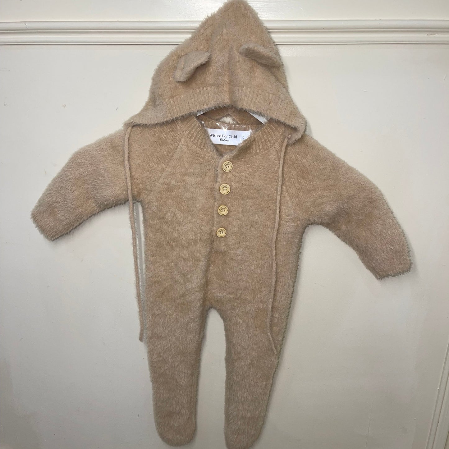 Cream Jumpsuit and Hat set