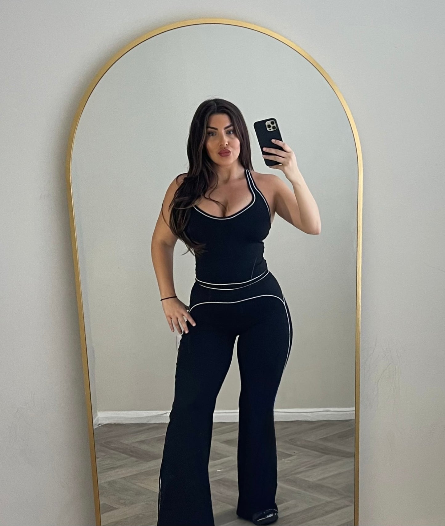 Black Yoga Flared Set