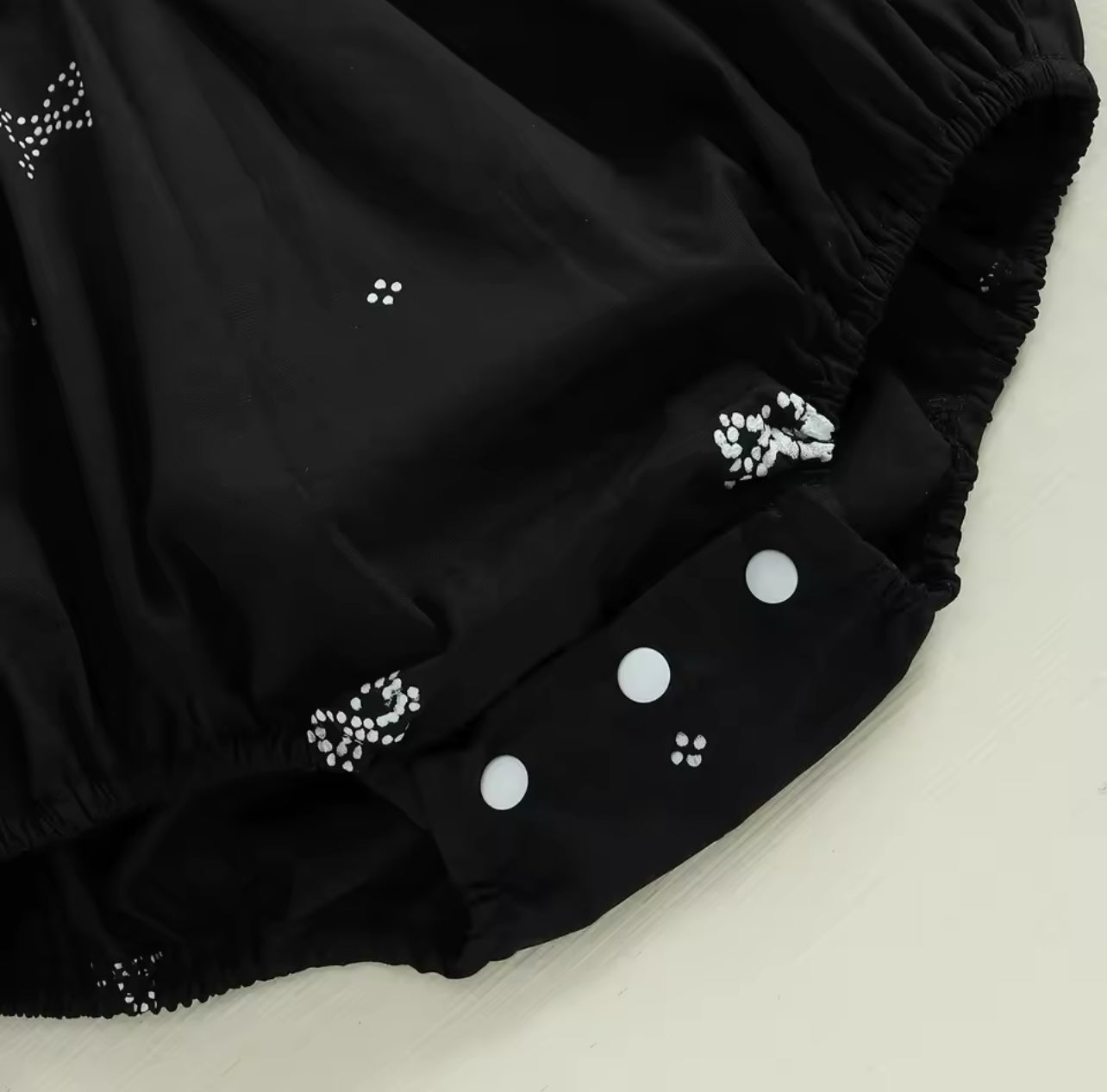 B&W Lace Romper with Matching Socks