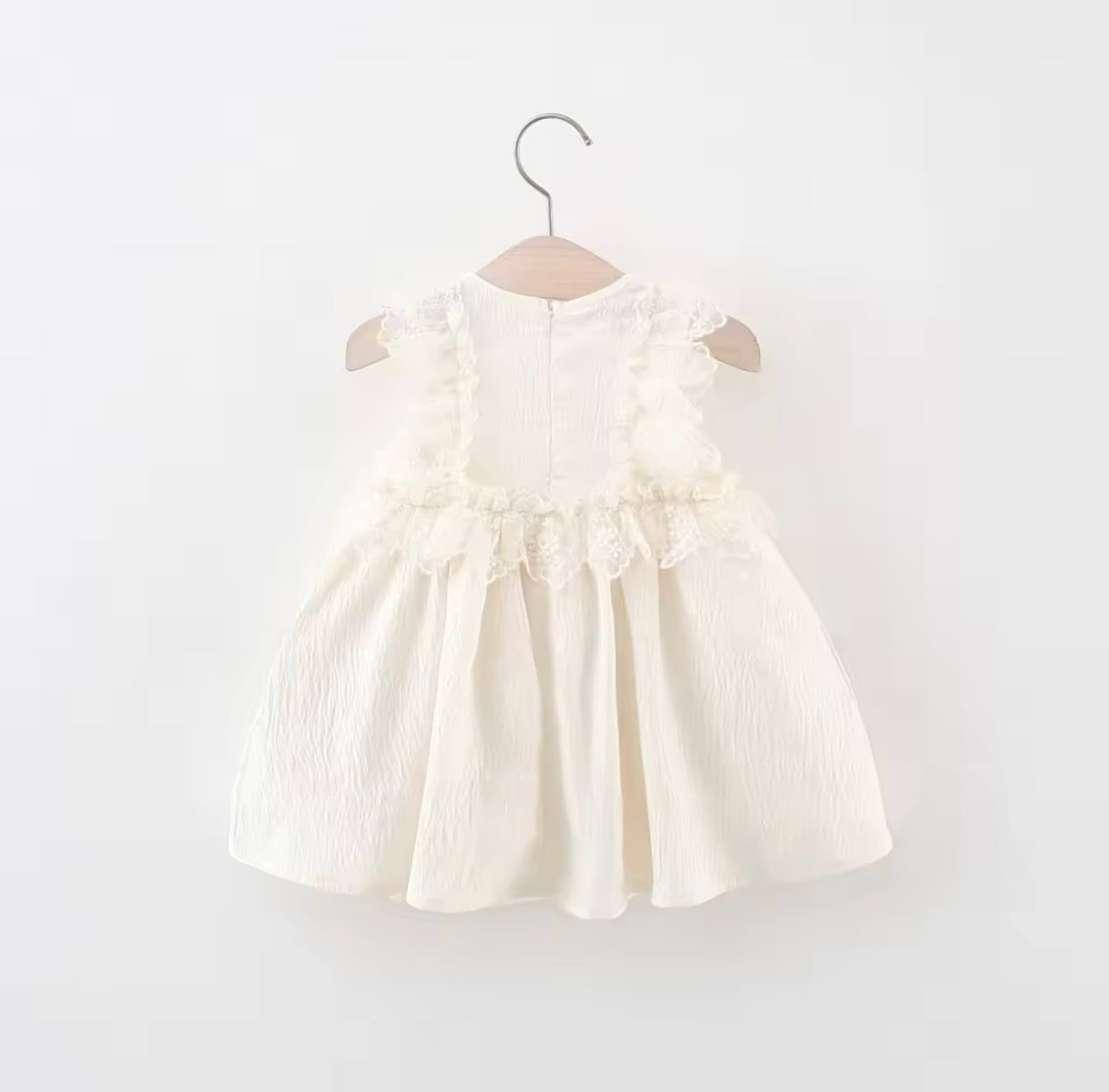 Cream Lace Summer Dress w Matching Bag