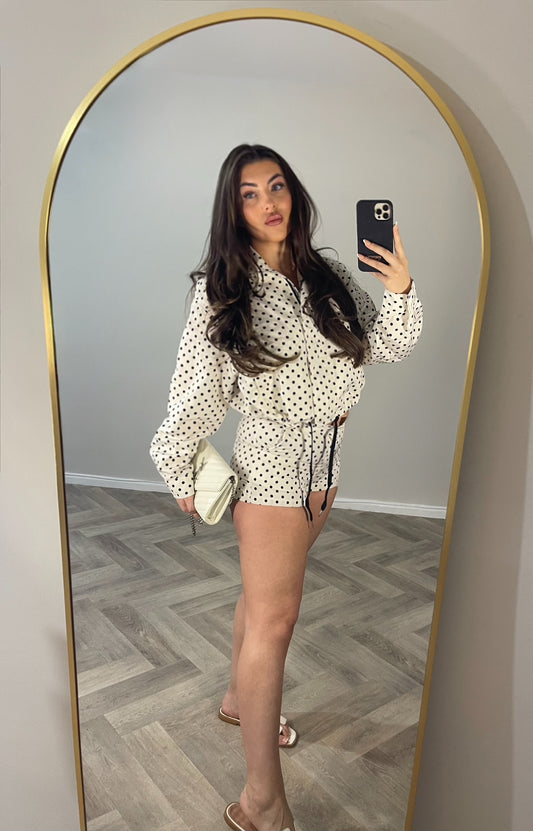 Vintage Polka Dot Two-Piece Set