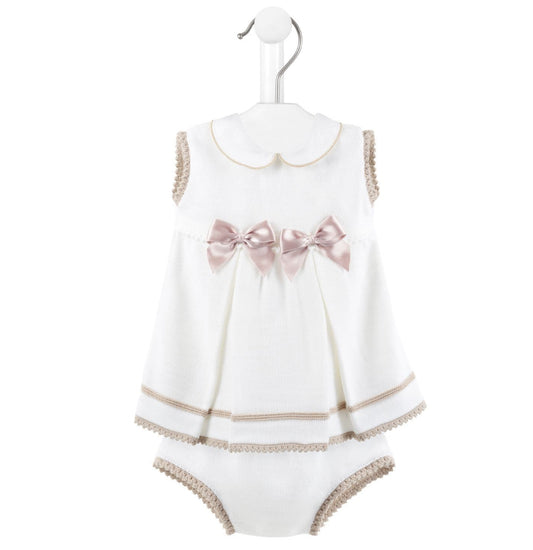 ZSatin Bow knitted dress & pants