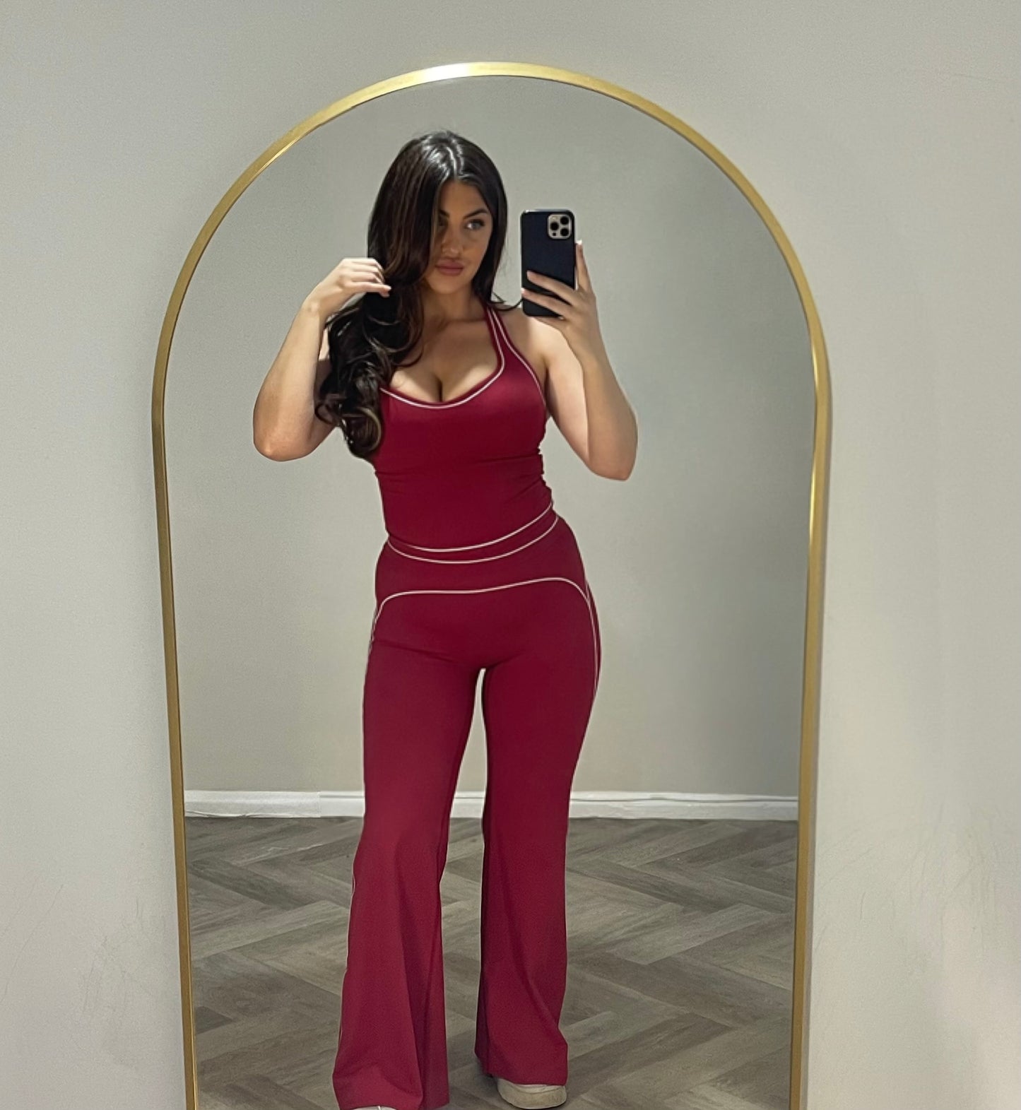 2PCS Burgandy Set 🧘‍♀️