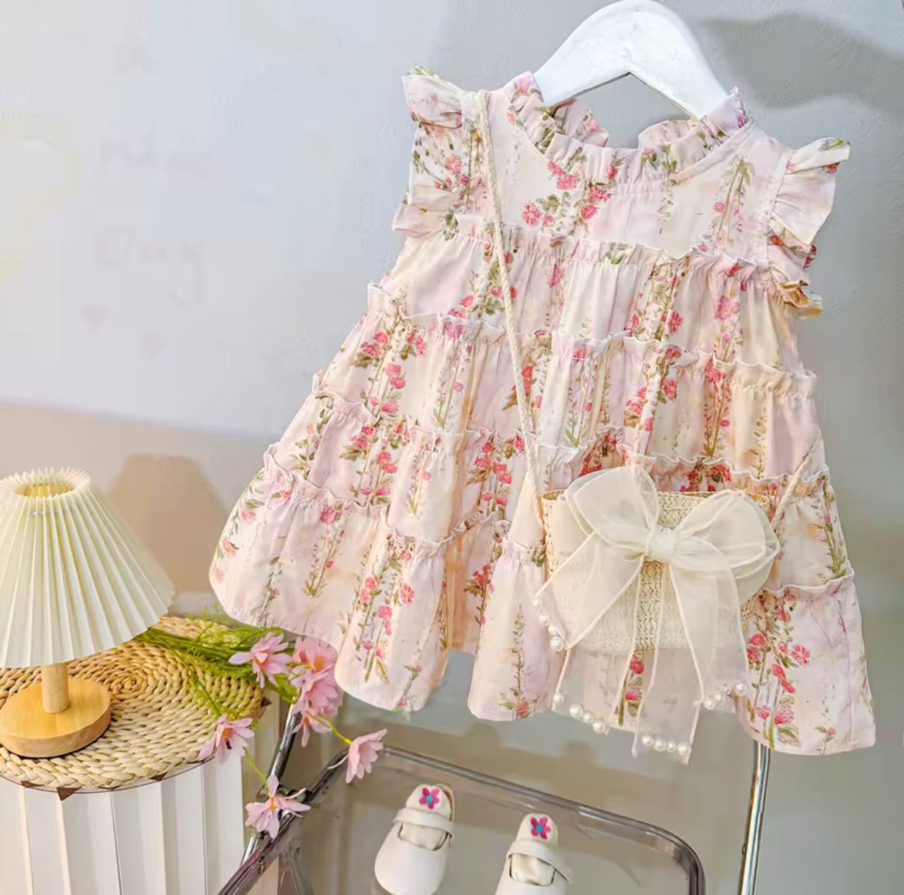 Floral Summer Dress &amp; Matching Bag