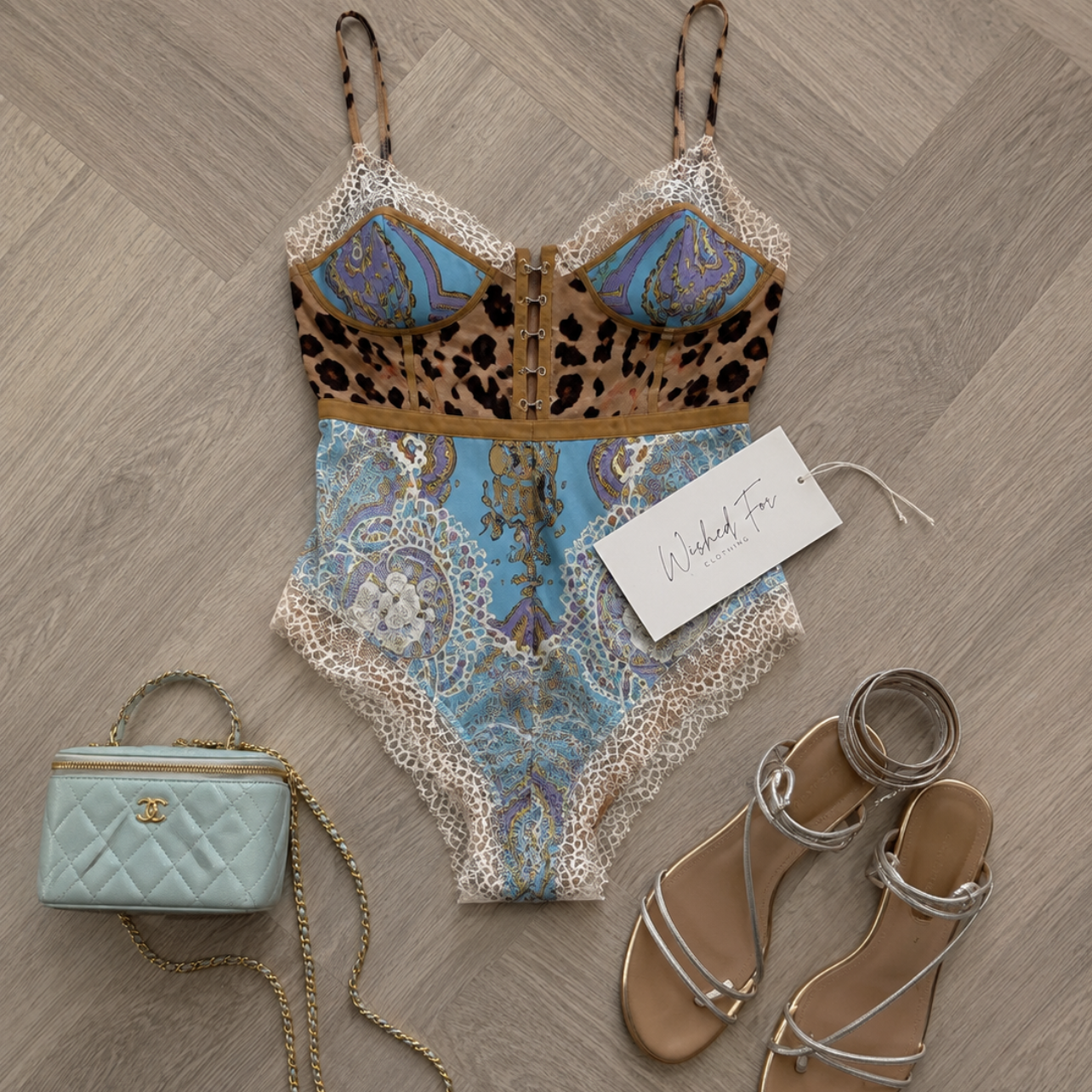 Blue Lagoon Lace Bodysui