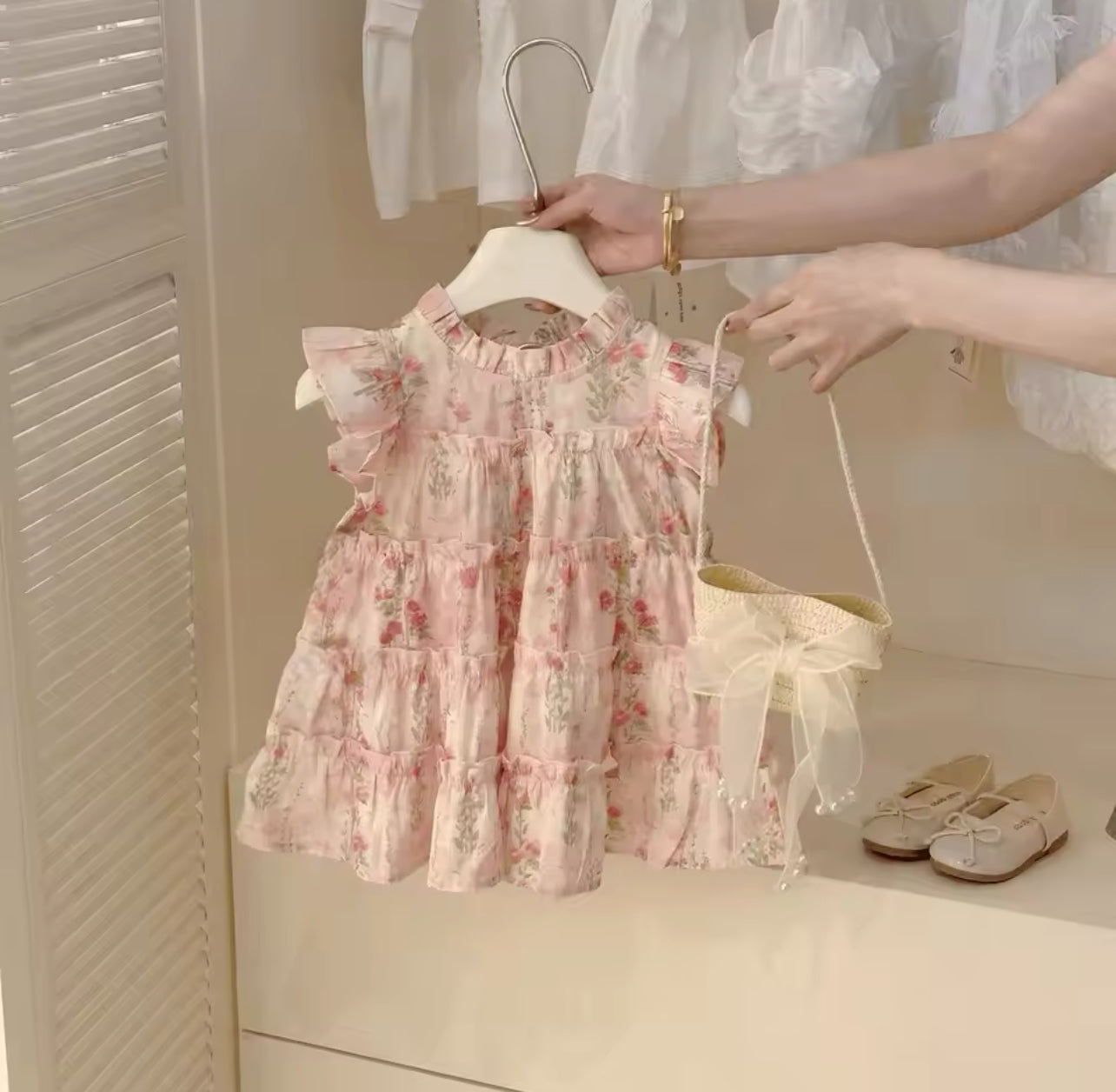 Floral Summer Dress &amp; Matching Bag