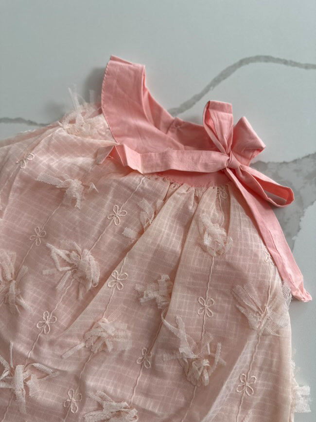 Summer Ruffled Sleeveless Dress Pink